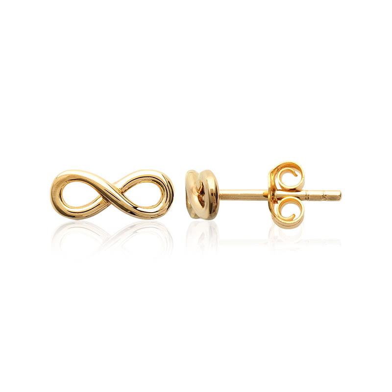 Ohrstecker Unendlichkeit Infinity kleine Ohrringe Vergoldet Liebe Symbol | Shop Nory