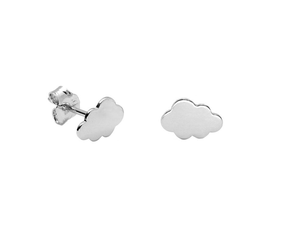 Ohrringe Wolke Ohrstecker aus Silber | Shop Nory
