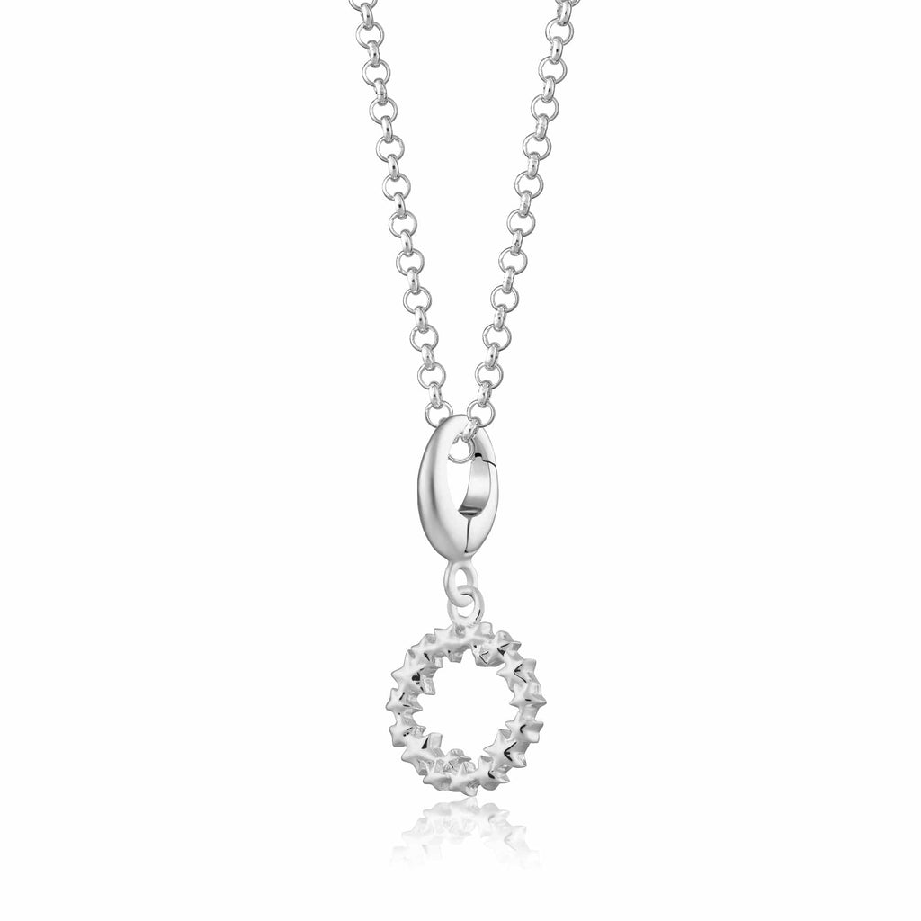 Silberner Kreis Sternhaufen Charm Halskette | Shop Nory