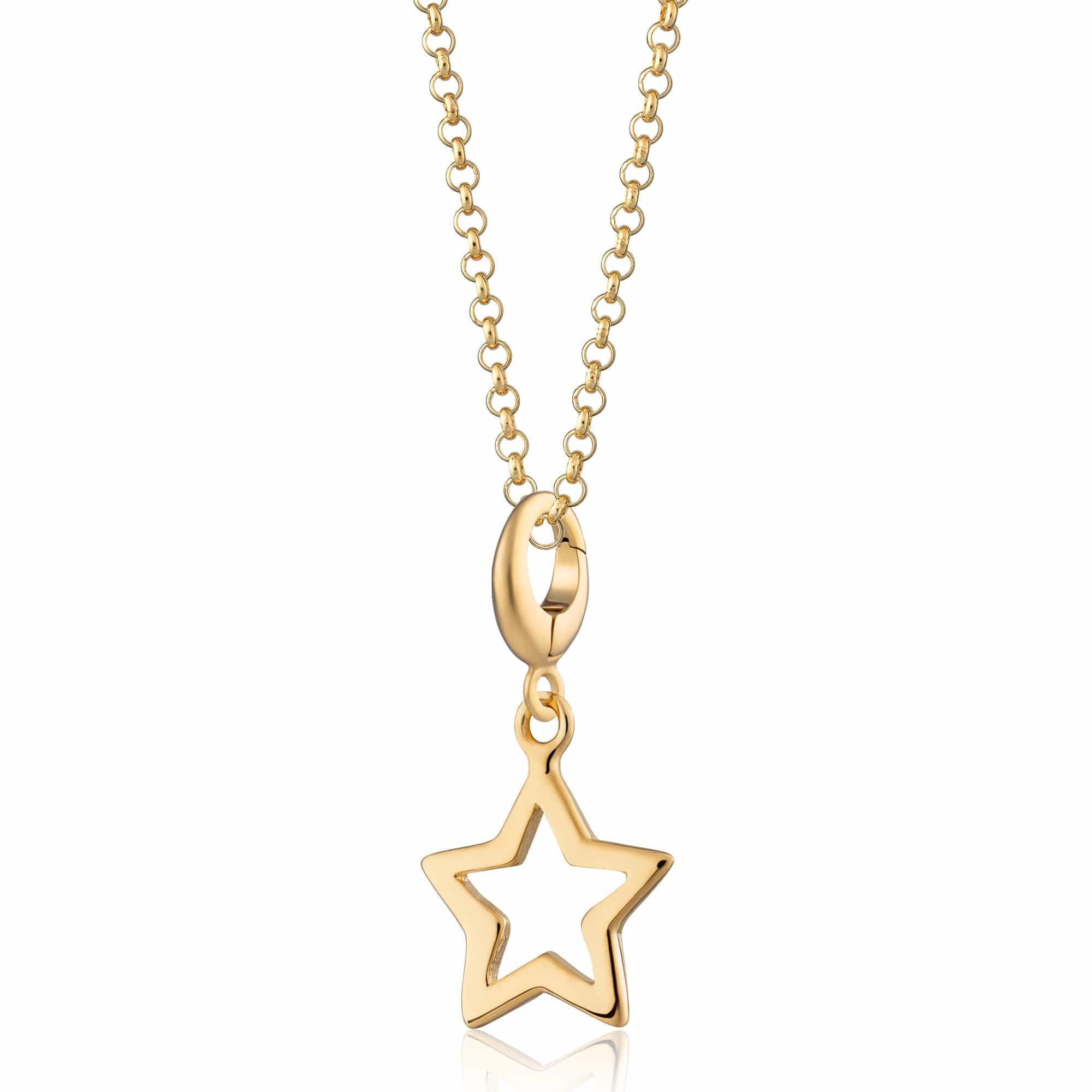 Gold Open Star Charm Halskette | Shop Nory
