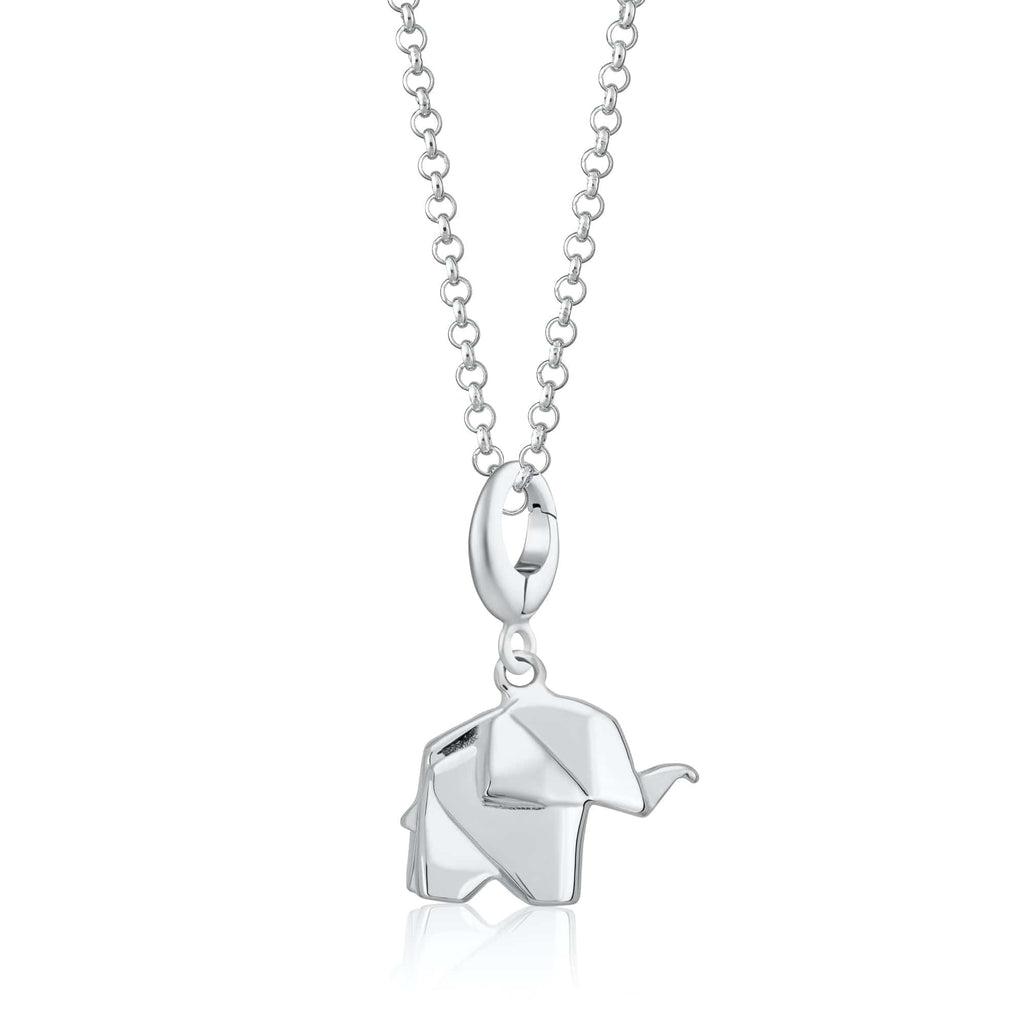 Silber Origami Elefant Charm Halskette | Shop Nory