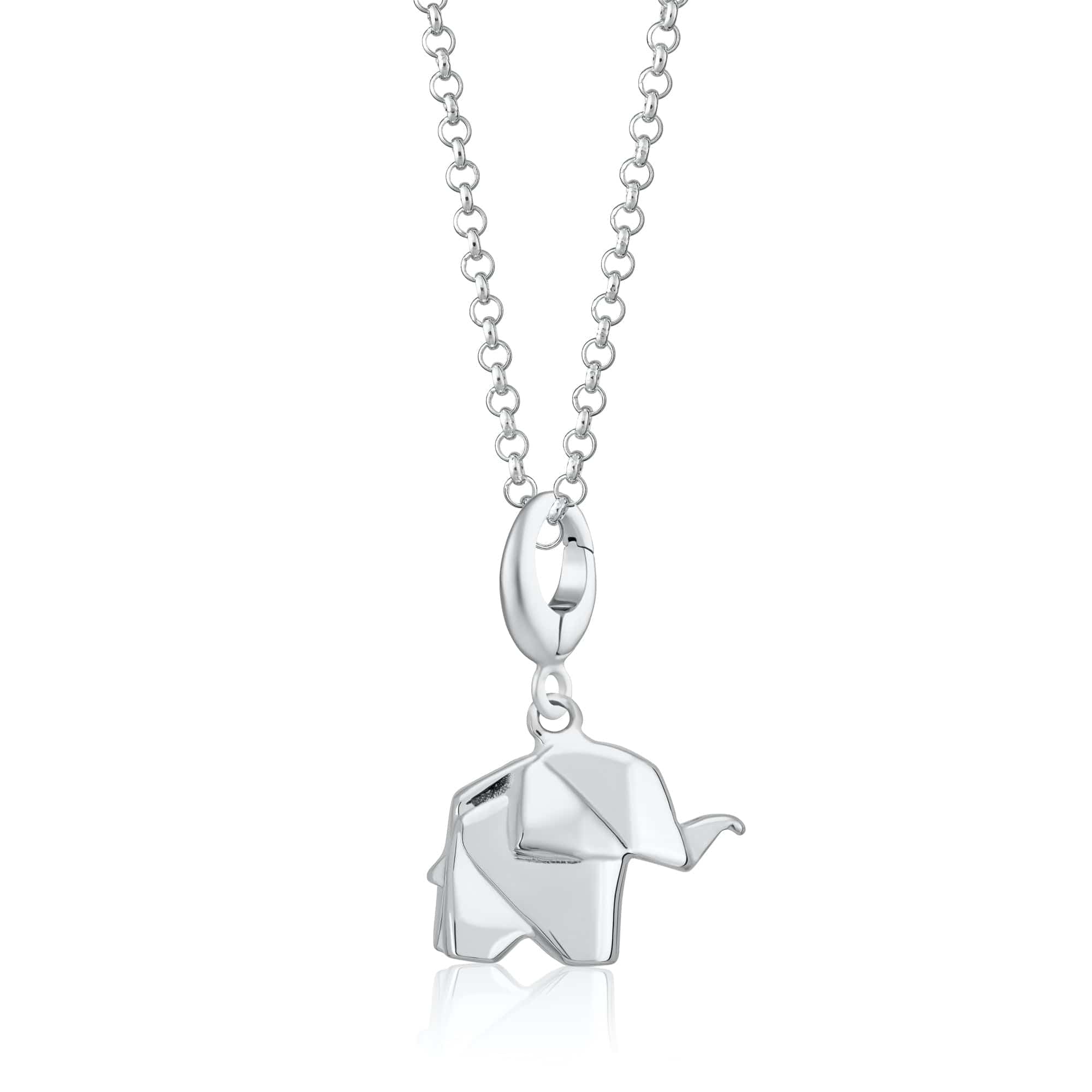 Silber Origami Elefant Charm Halskette | Shop Nory