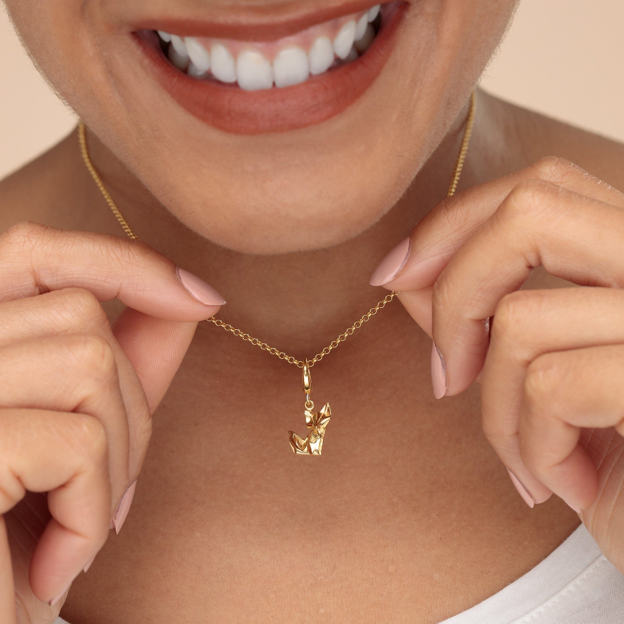 Gold Origami-Fuchs Charm-Halskette | Shop Nory