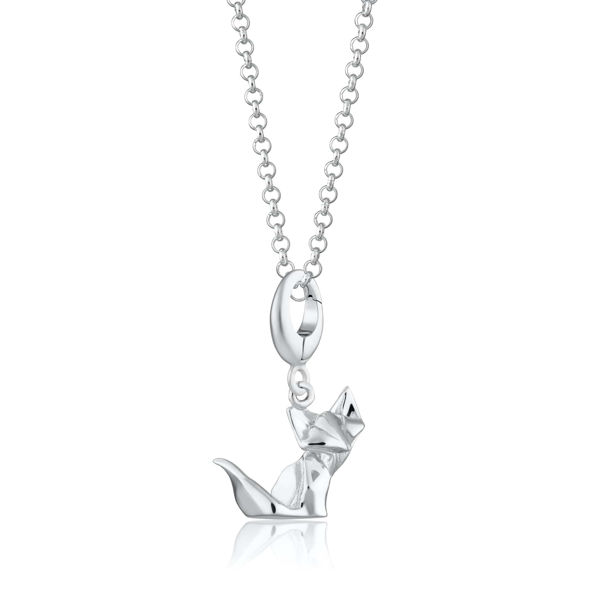 Silber Origami Fuchs Charm Halskette | Shop Nory