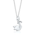 Silber Origami Schwan Charm Halskette | Shop Nory
