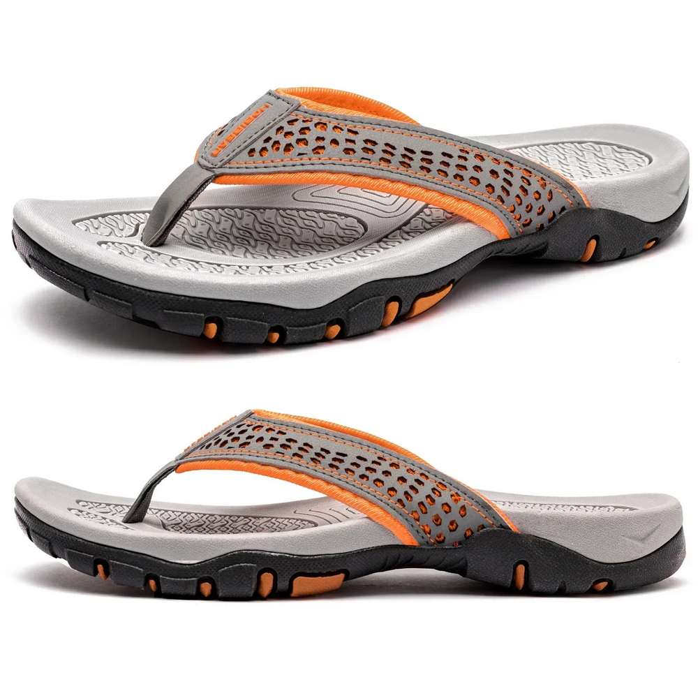 Herren Schwarz Outdoor Sandalen Robust