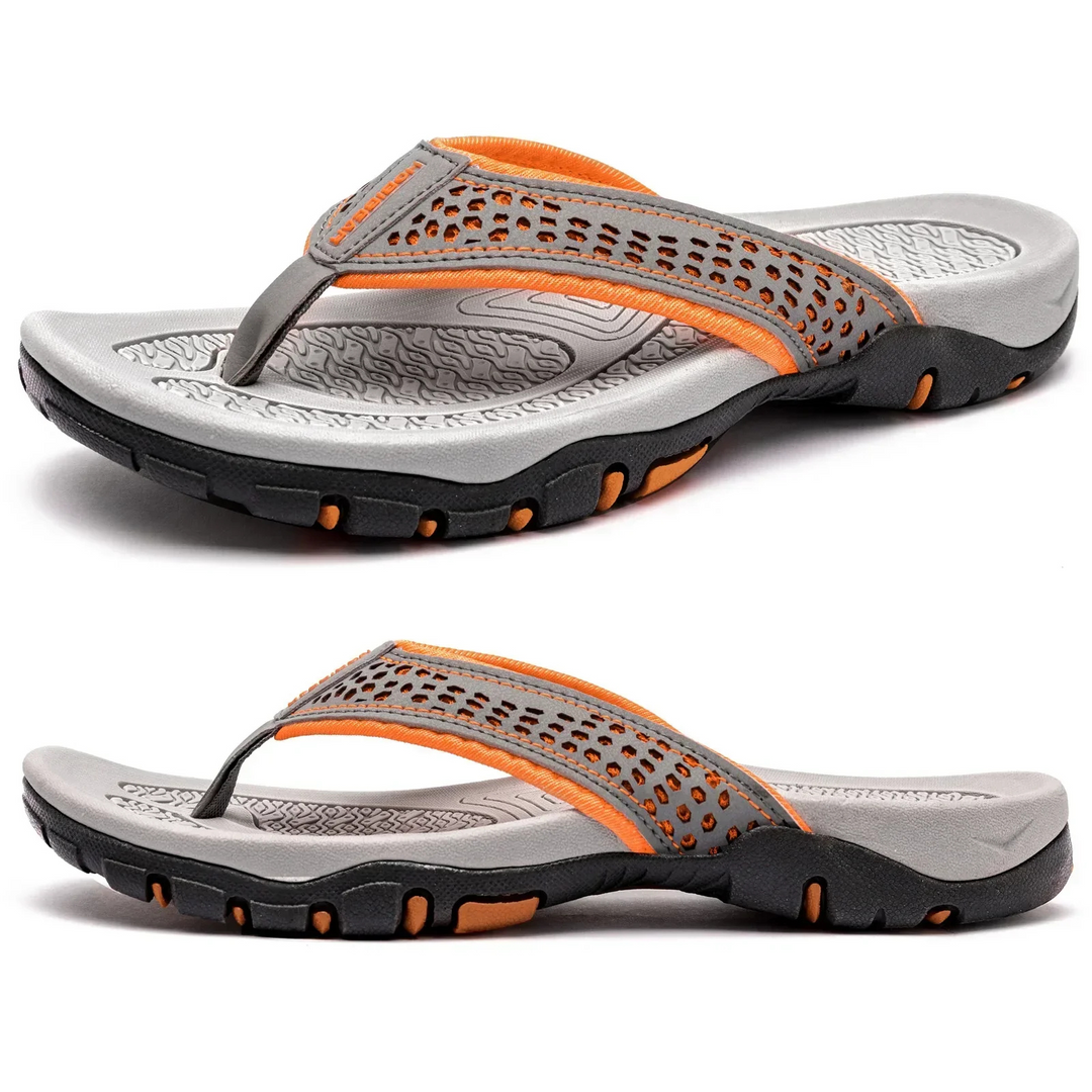 Herren Schwarz Outdoor Sandalen Robust