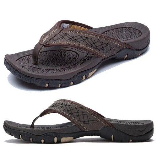 Herren Schwarz Outdoor Sandalen Robust