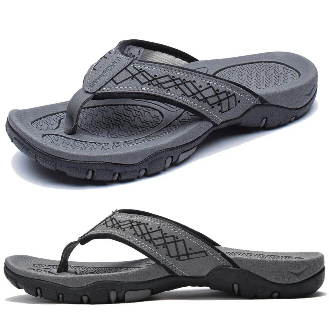 Herren Schwarz Outdoor Sandalen Robust