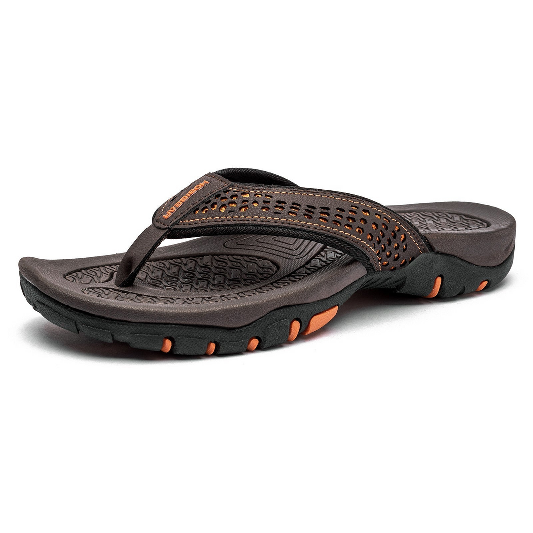 Herren Schwarz Outdoor Sandalen Robust
