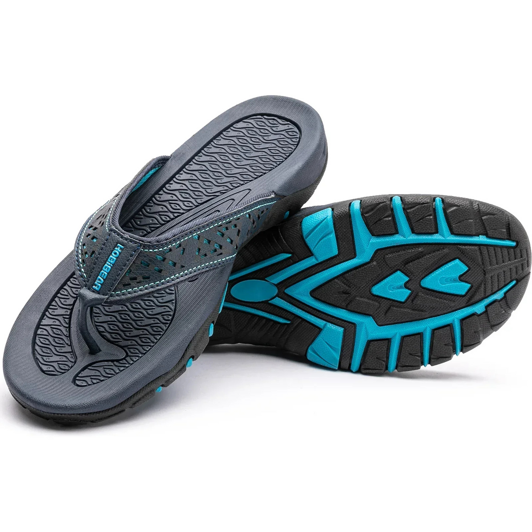 Herren Schwarz Outdoor Sandalen Robust