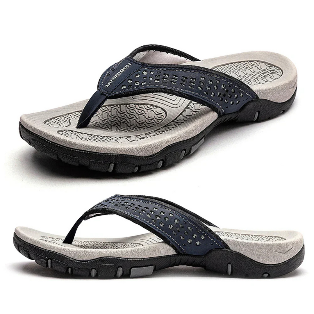 Herren Schwarz Outdoor Sandalen Robust