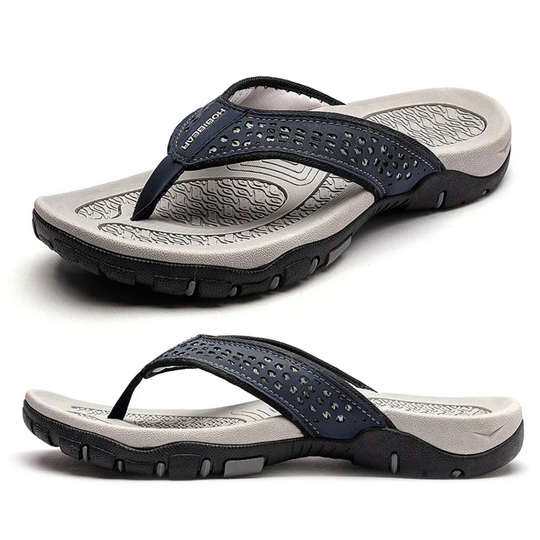 Herren Schwarz Outdoor Sandalen Robust