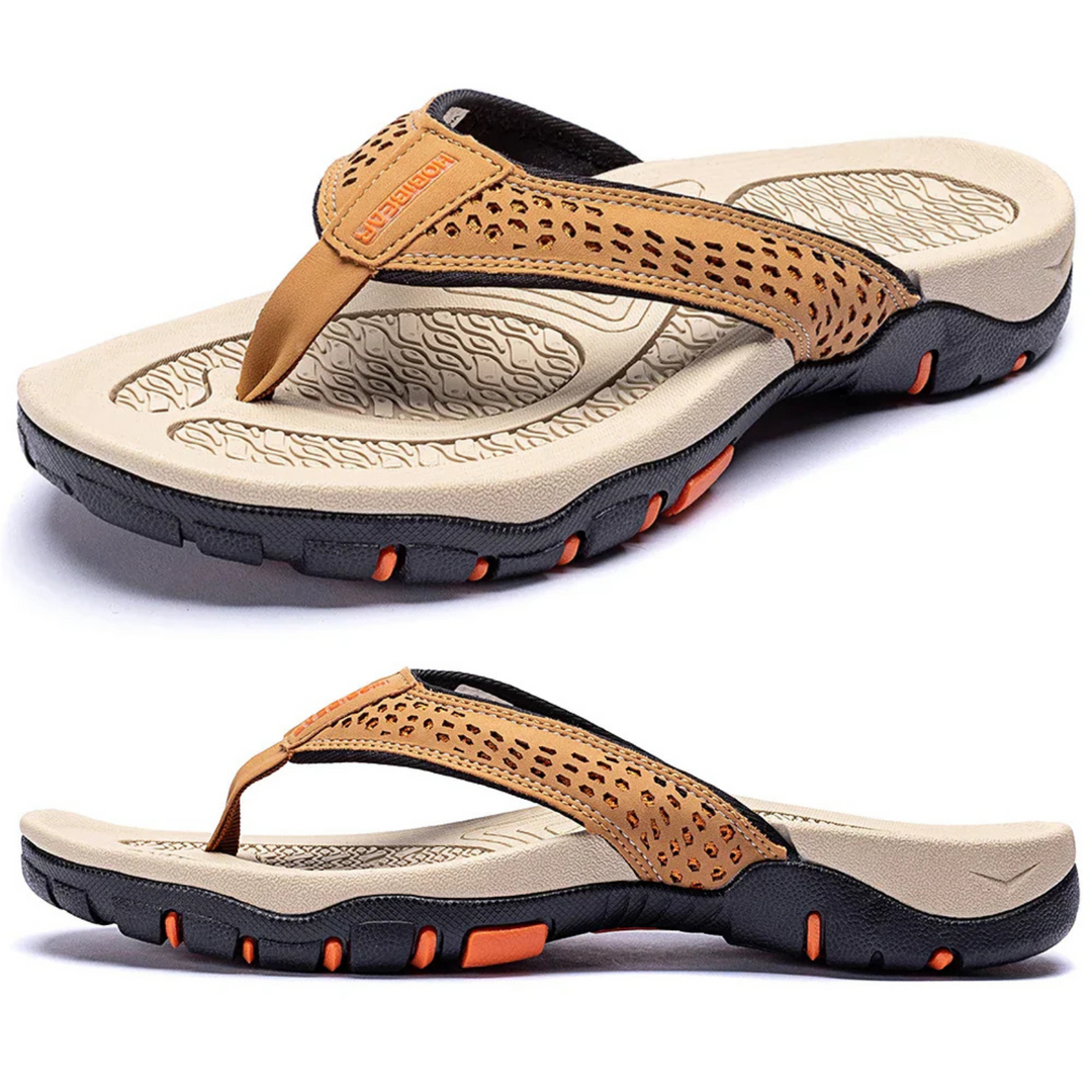 Herren Schwarz Outdoor Sandalen Robust