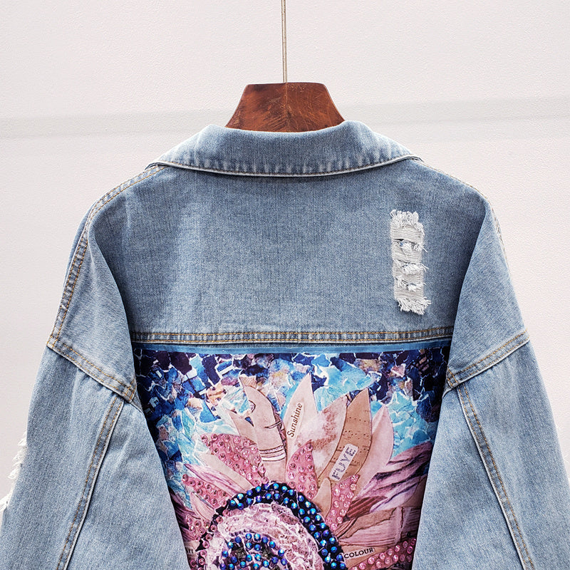Oversized Damen Denim Jacke