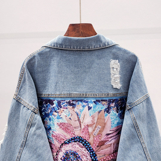 Oversized Damen Denim Jacke