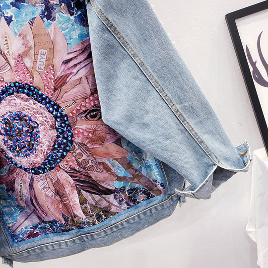 Oversized Damen Denim Jacke