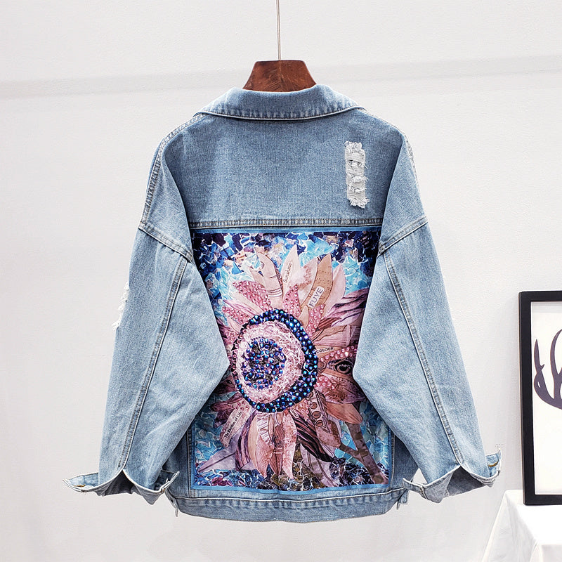 Oversized Damen Denim Jacke