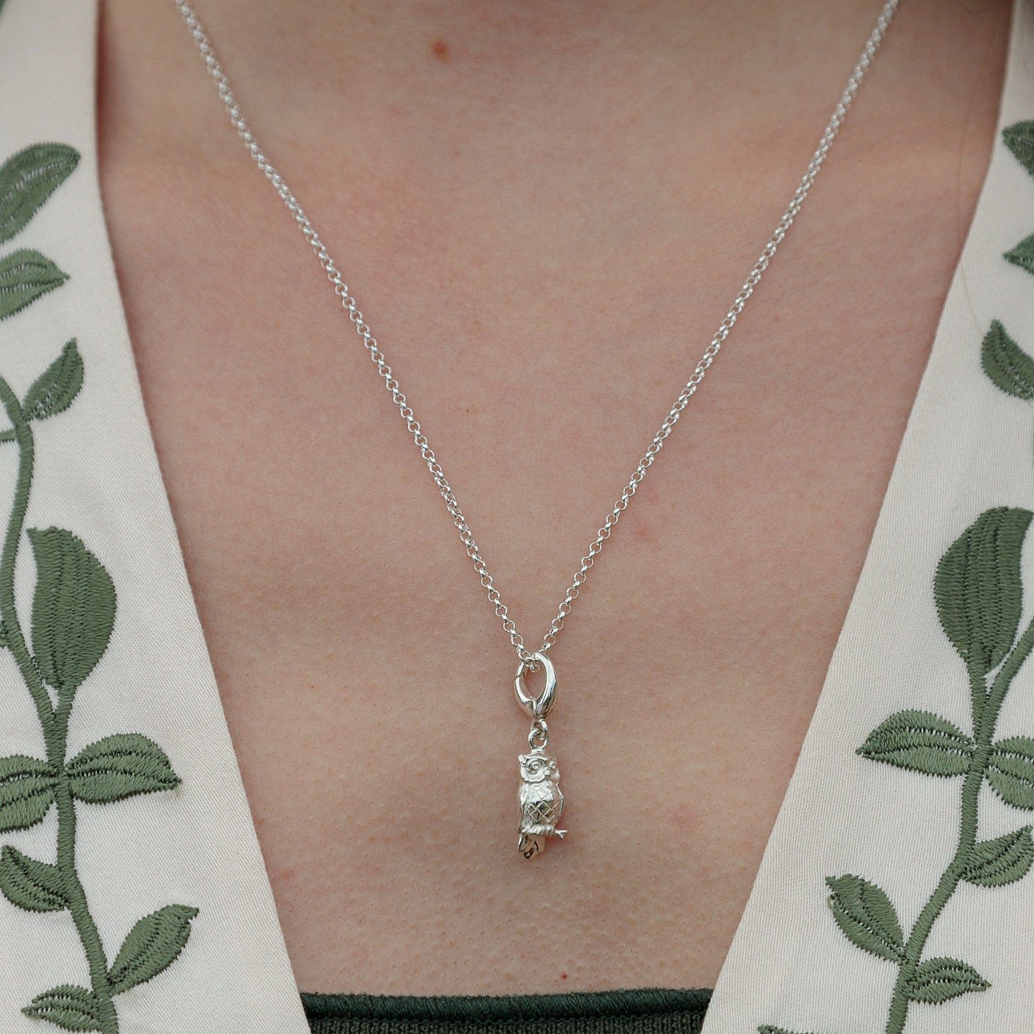 Silber Eule Charm Halskette | Shop Nory