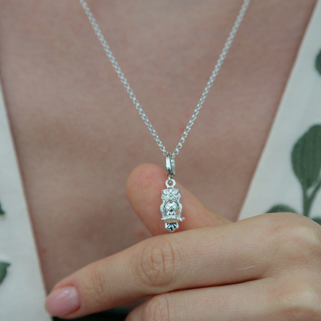 Silber Eule Charm Halskette | Shop Nory