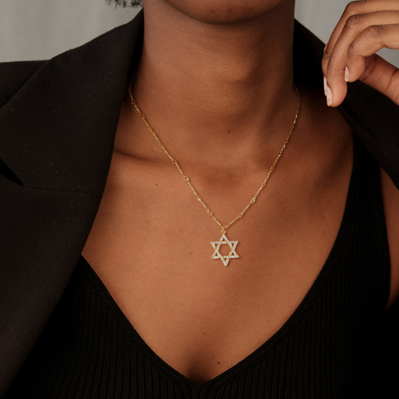 Gold/Silber Davidstern CZ Halsketten | Shop Nory