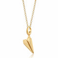 Gold Papier Flugzeug Charm Halskette | Shop Nory