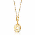 Gold Party Ring Keks Charm Halskette mit Weißem Emaille | Shop Nory