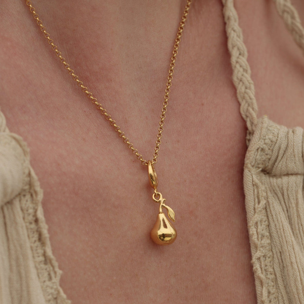 Gold Pear Charm Halskette | Shop Nory