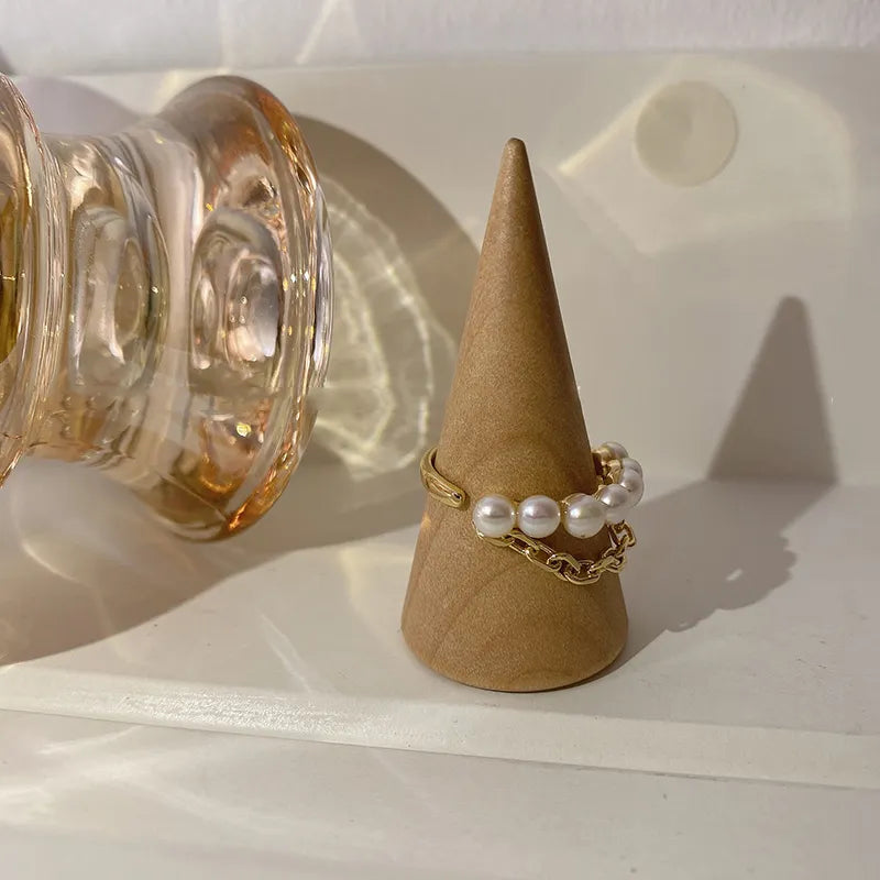 Perlenkette Goldfarbe Öffnungsringe | Shop Nory