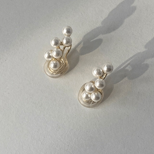 Perlen Trauben Clip Ohrringe | Shop Nory