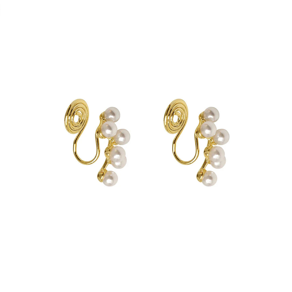 Perlen Trauben Clip Ohrringe | Shop Nory
