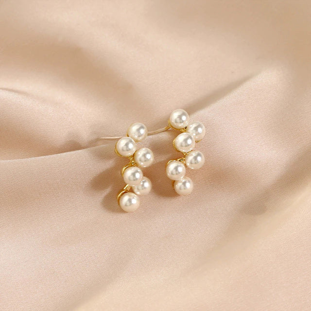 Perlen Trauben Clip Ohrringe | Shop Nory