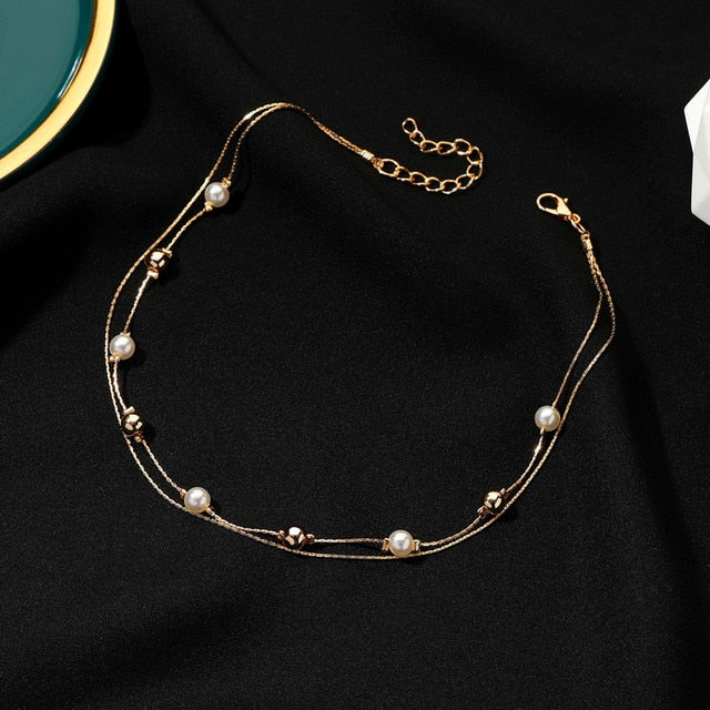 Perlen Mehrlagige Perlenhalsketten | Shop Nory