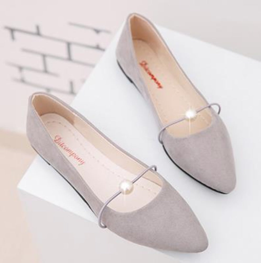 Shopnory | Perlen Flache Schicke Schuhe