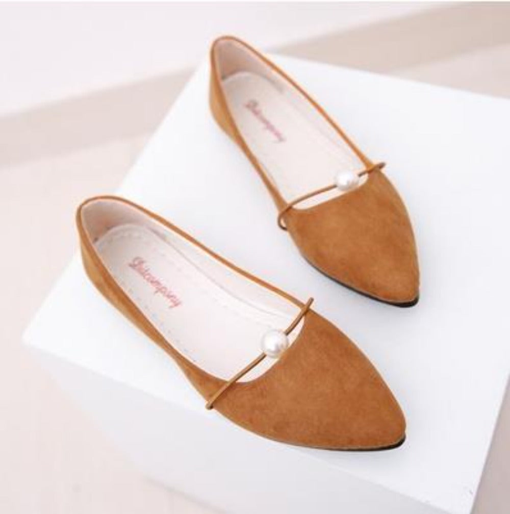 Shopnory | Perlen Flache Schicke Schuhe