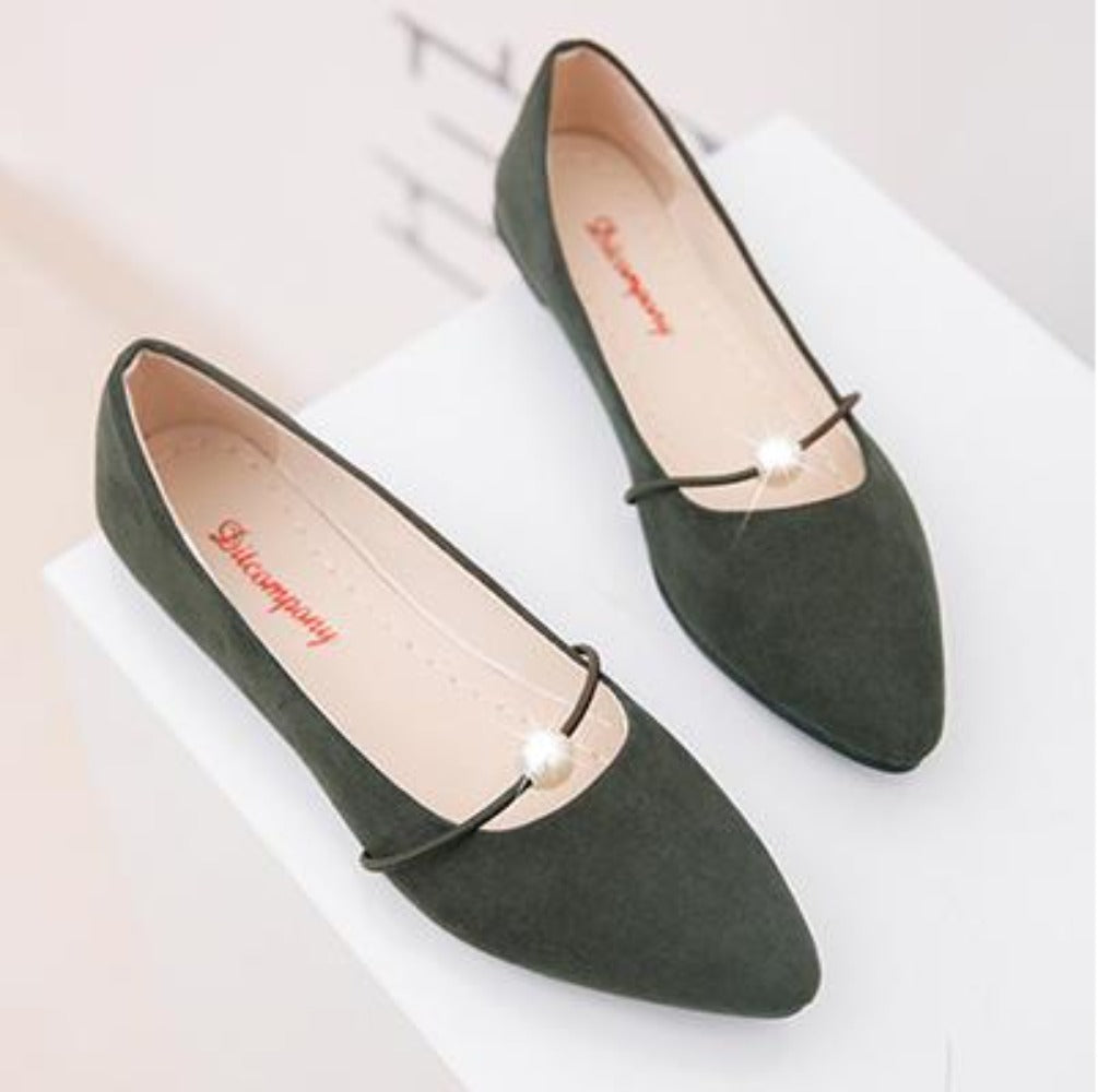 Shopnory | Perlen Flache Schicke Schuhe