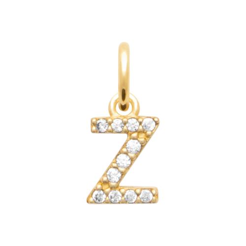 Buchstabenanhänger mit Zirkonia 16 Karat Vergoldet | Shop Nory