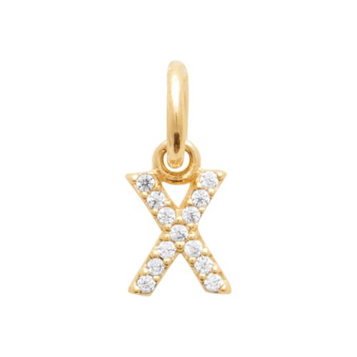 Buchstabenanhänger mit Zirkonia 16 Karat Vergoldet | Shop Nory