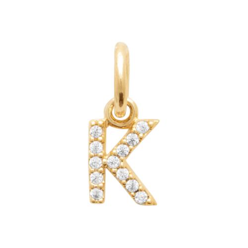 Buchstabenanhänger mit Zirkonia 16 Karat Vergoldet | Shop Nory
