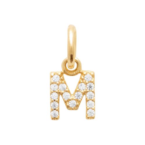 Buchstabenanhänger mit Zirkonia 16 Karat Vergoldet | Shop Nory