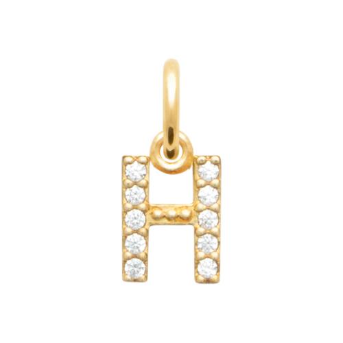 Buchstabenanhänger mit Zirkonia 16 Karat Vergoldet | Shop Nory