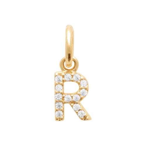 Buchstabenanhänger mit Zirkonia 16 Karat Vergoldet | Shop Nory