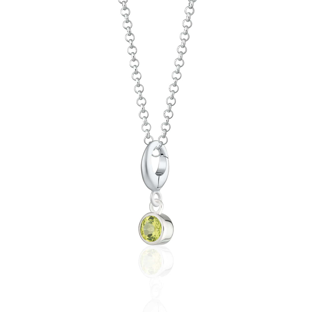 August-Geburtsstein-Anhänger-Halskette (Peridot) | Shop Nory
