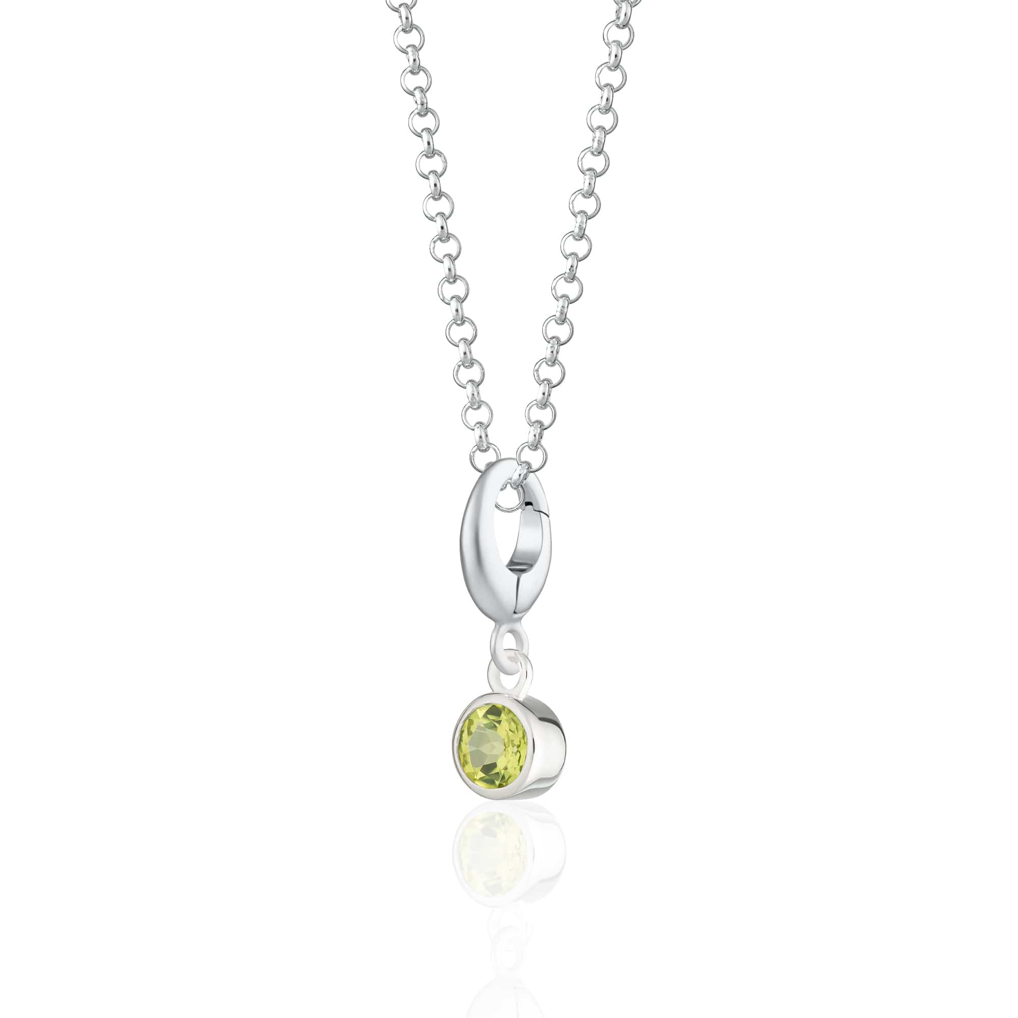 August-Geburtsstein-Anhänger-Halskette (Peridot) | Shop Nory