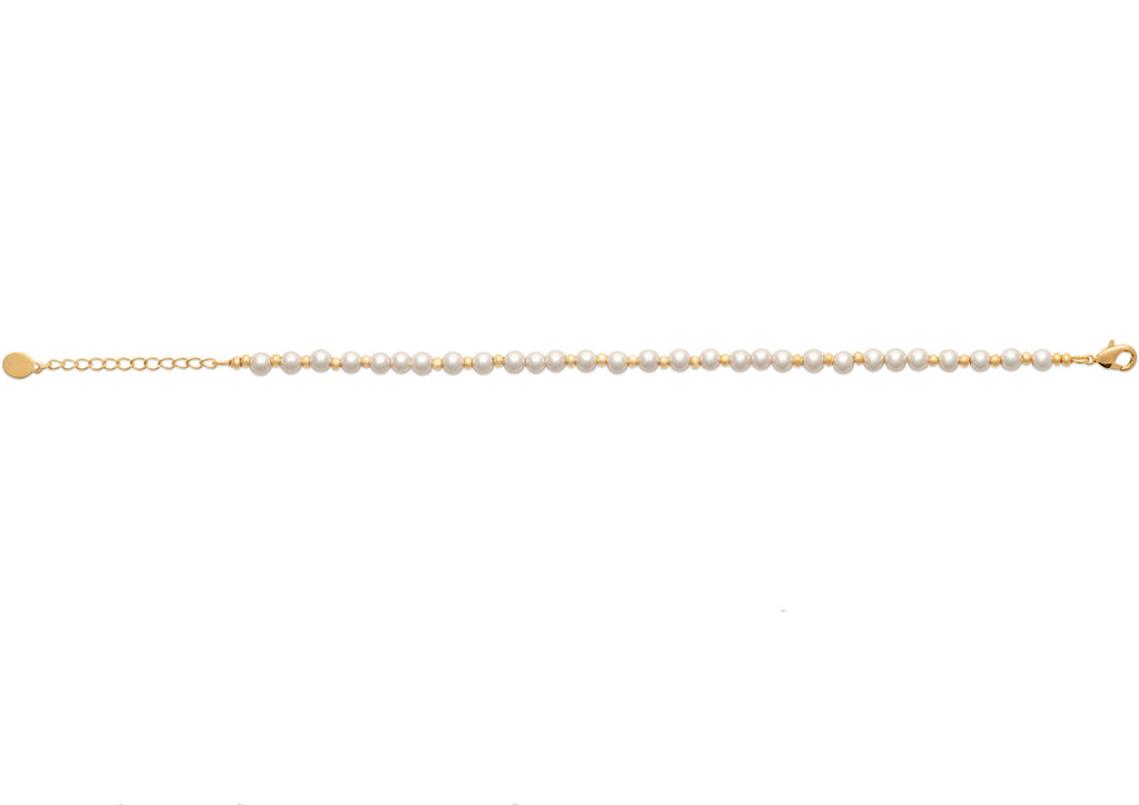 Zeitloses Perlenarmband - 18K vergoldet | Shop Nory