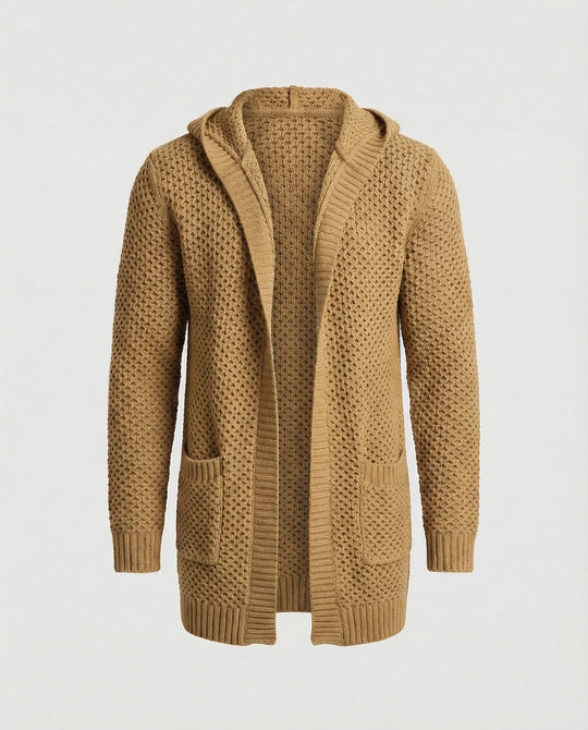 Shopnory | Mittlange Herren – Strickcardigan mit Kapuze