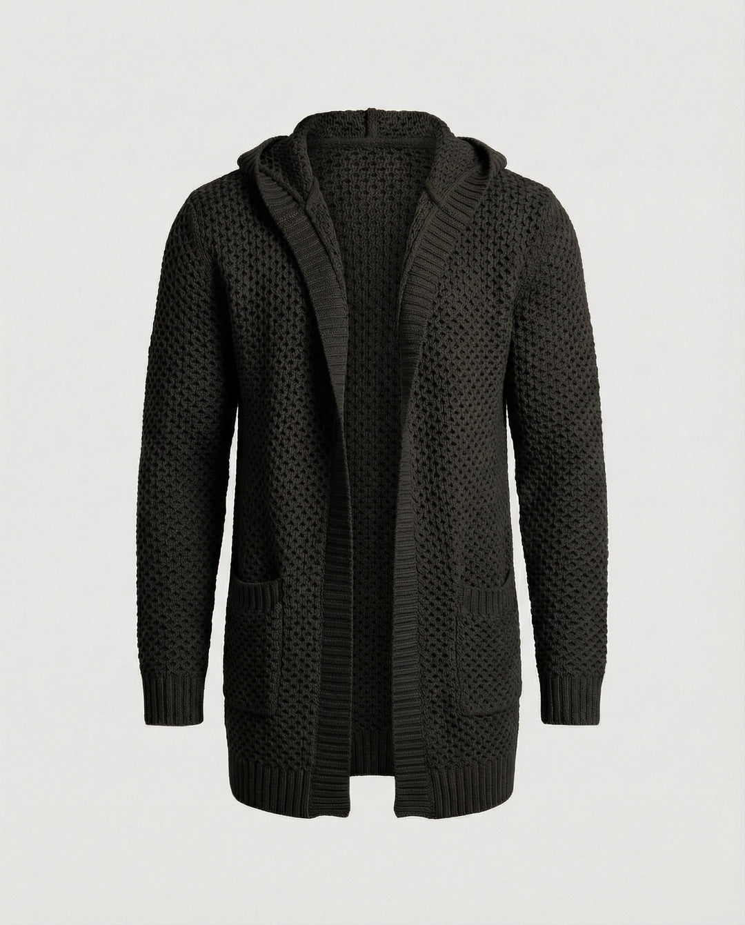 Shopnory | Mittlange Herren – Strickcardigan mit Kapuze