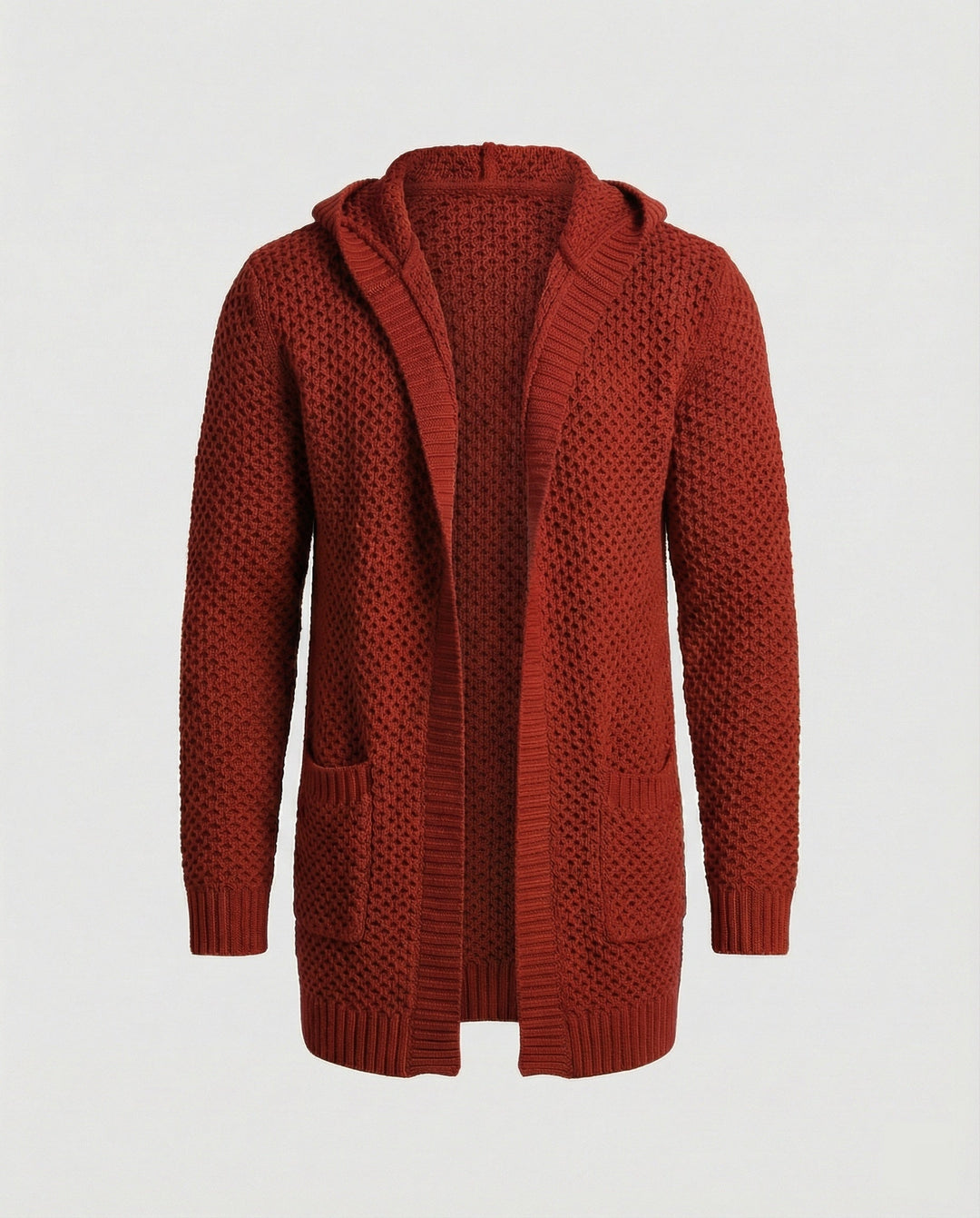 Shopnory | Mittlange Herren – Strickcardigan mit Kapuze