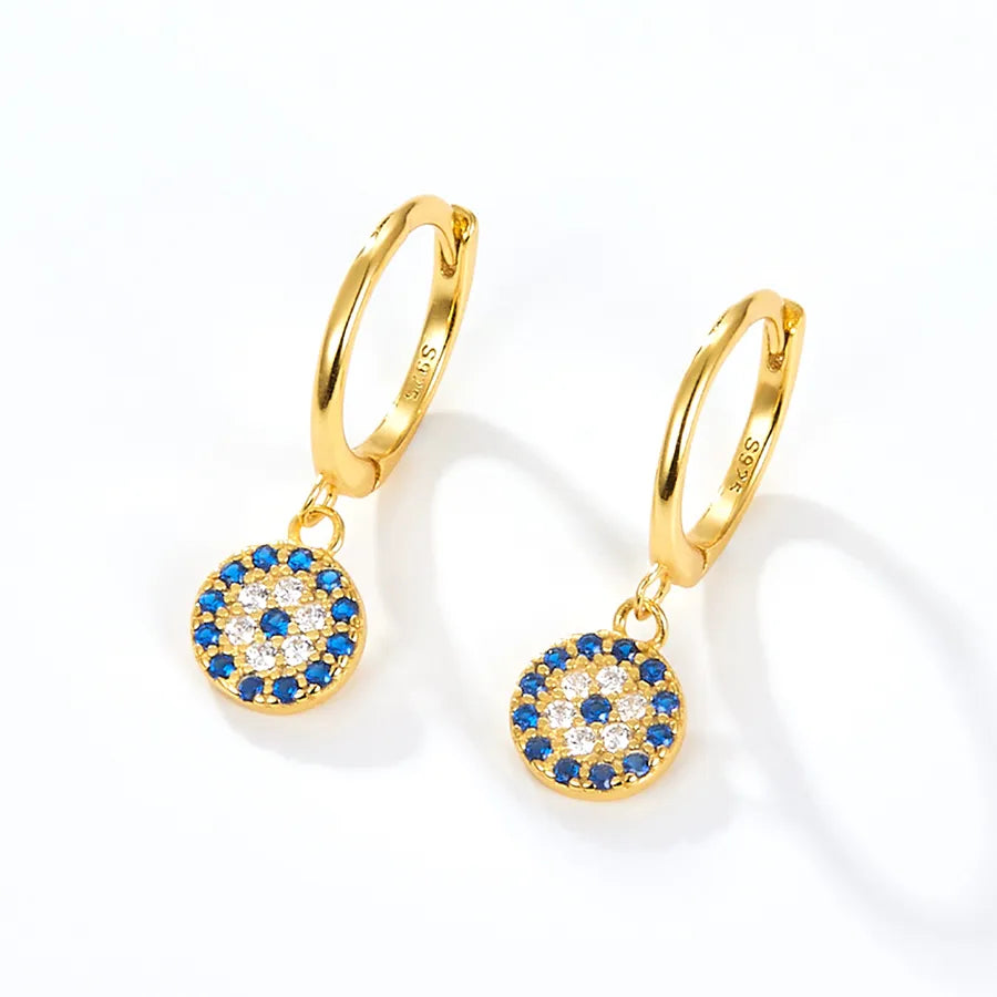 K Gold Vergoldet Weiß Gold Vergoldet 925 Sterling Silber Zirkon 925 Sterling Silber Ohrringe Teufelsauge Tropfenohrringe | Shop Nory