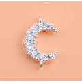 1 Stück 13*9mm Loch 3~3,9mm 925er Sterlingsilber Zirkon Mond Polierte Anhänger Schmuck Zubehör | Shop Nory